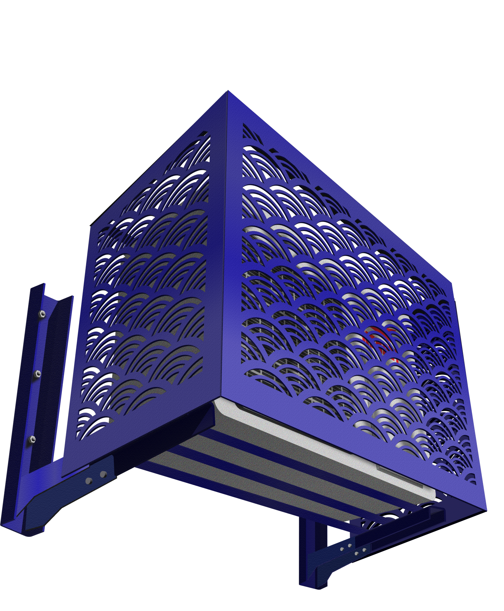 Корзины для кондиционеров с перфорацией в виде волны RAL5022